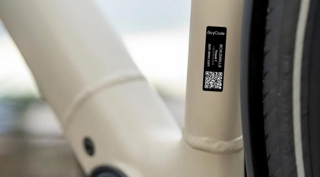 identification et marquage des vélo avec bicycode chez vroume à Avion